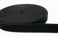 Bild von Elastisches Flauschband - 37mm breit - Schwarz - 18m Rolle