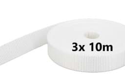 Bild von Sonderposten 30mm breites PP-Gurtband 1,4mm stark, 30m - weiß (UV) *verschmutzt*