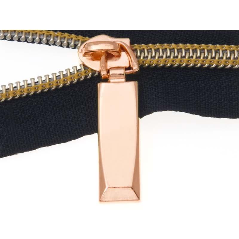 Bild von Zipper für 5mm Reißverschlüsse - 45mm lang - Farbe: dunkelgold - 10 Stück