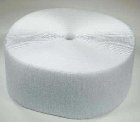Bild von 25m Flauschband, 100mm breit, Farbe: weiß - zum Aufnähen