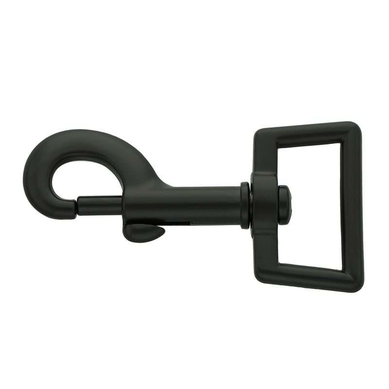 Bild von Bolzenkarabiner aus Zinkdruckguss - 66x25mm - 25mm Durchlass - schwarz - 10 Stück