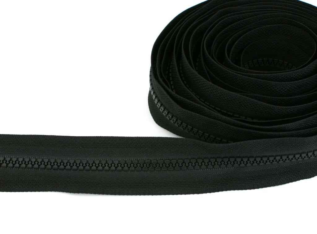 Bild von 5m Profil-Reißverschluss, 5mm Schiene, Farbe: schwarz