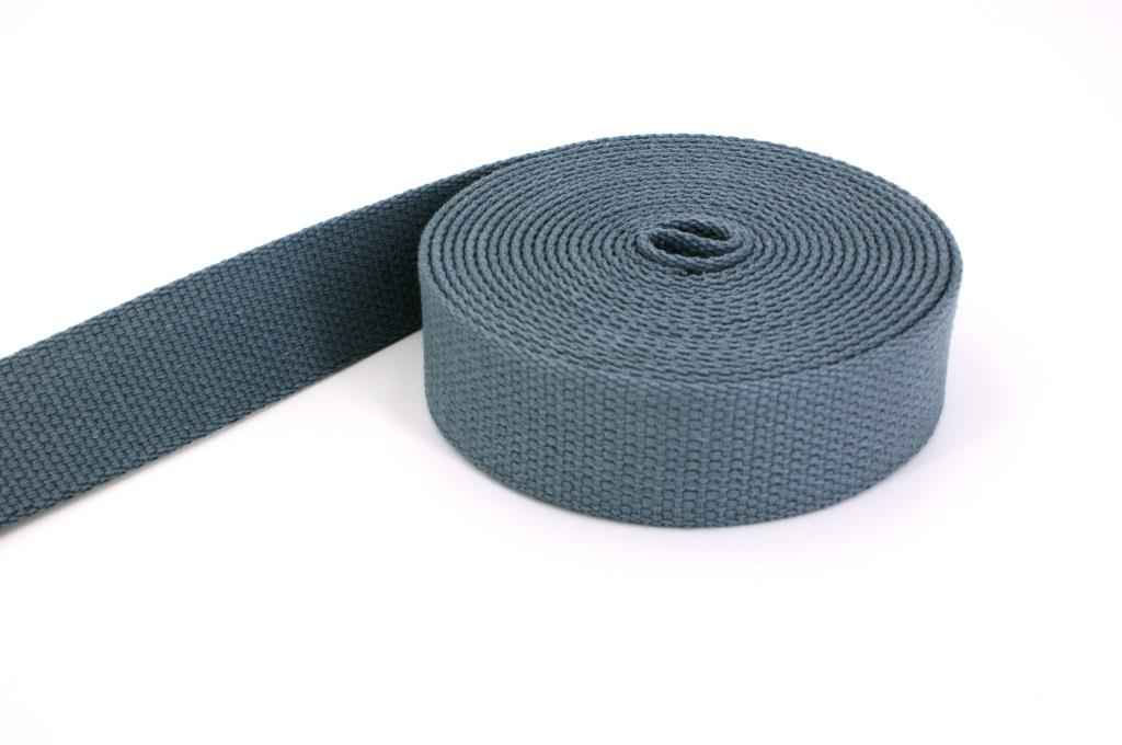 Bild von 1m Baumwollgurtband - 2,6mm dick - 28mm breit - Farbe: grau *ABVERKAUF*