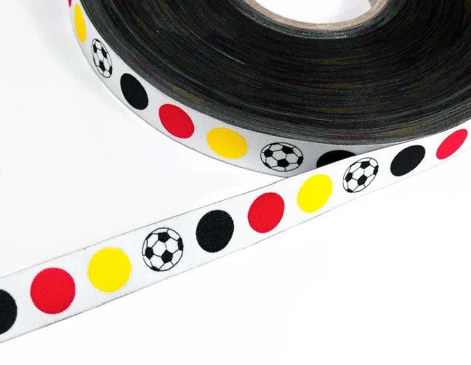 Bild von 1m Webband - Fußball Deutschland - 17mm breit