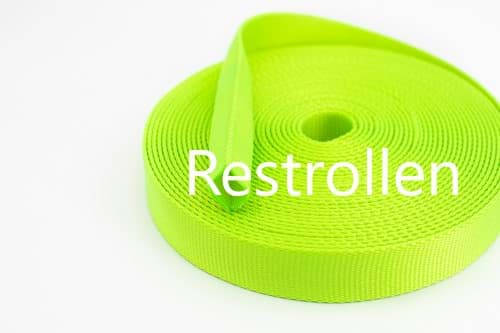 Bild von Restrollen 20mm breites Schlauchgurtband, 25m - limone (UV)