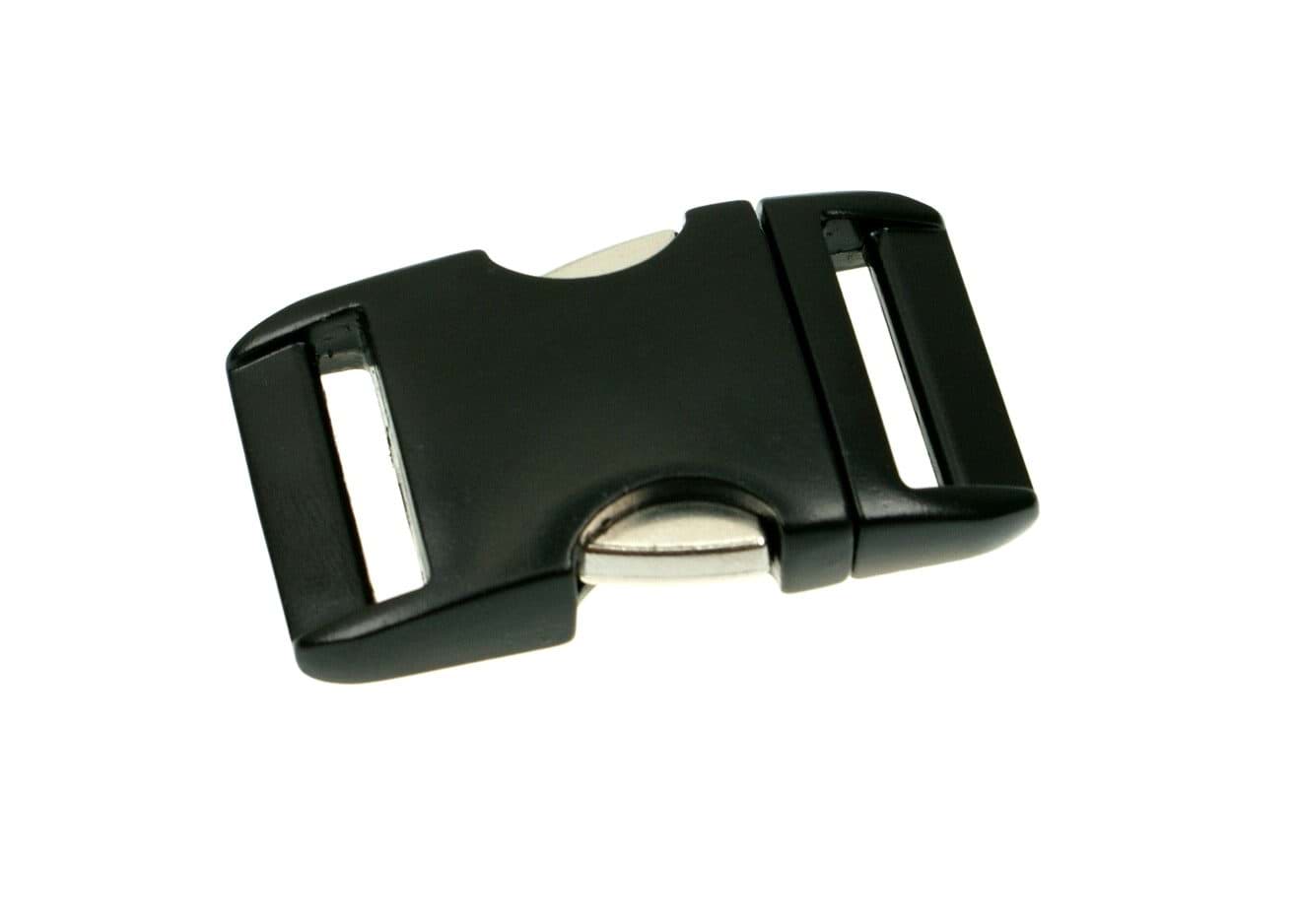 Bild von *B-Ware* Steckschließer aus Alu für 25mm breites Gurtband - schwarz - 1 Stück