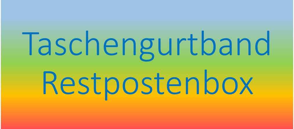 Bild von Restpostenbox 40mm breites Gürtelband / Taschenband - Fischgrät, 5 verschiedene Farben - 12m