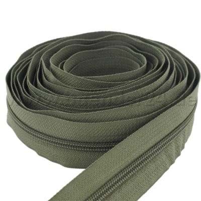 Bild von 5m Reißverschluss, 8mm Schiene, Farbe: khaki