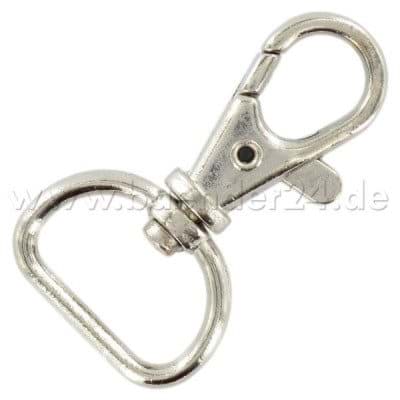Bild von 5/8 Karabinerhaken für 15mm Gurtband - vernickelt - 1 Stück