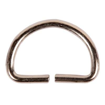 Bild von 40mm D-Ring ungeschweißt /offen, aus Stahl, vernickelt - 1 Stück