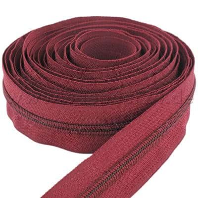 Bild von 5m Reißverschluss, 8mm Schiene, Farbe: bordeaux