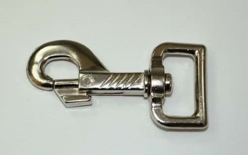 Bild von Bolzenkarabiner 7,5cm aus Zinkdruckguss, vernickelt, für 25mm Gurtband