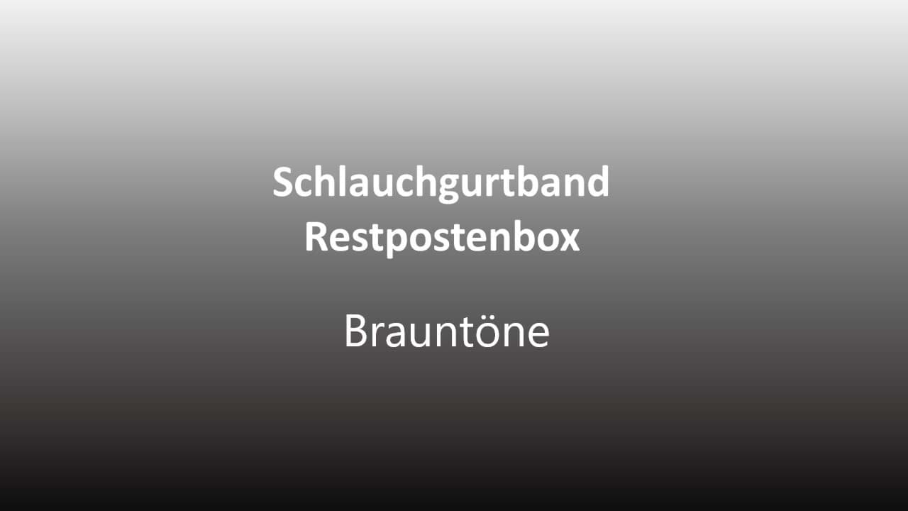 Bild von Restrollen 20mm breites Schlauchgurtband, 50m - 2 Brauntöne (UV)