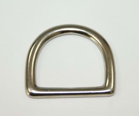 Bild von D-Ring aus Messing, vernickelt, 28mm Innenmaß