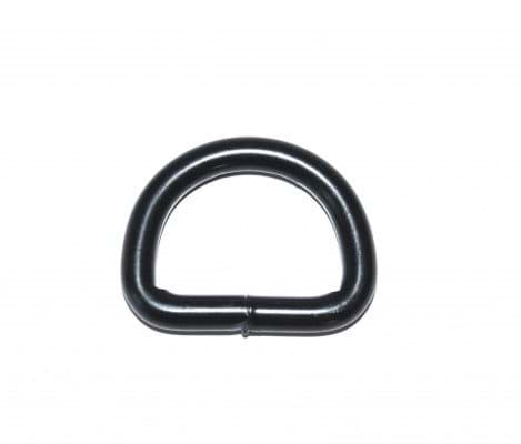 Bild von 25mm D-Ring geschweißt aus Stahl, schwarz - 1 Stück