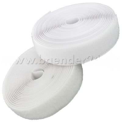 Bild von 25m Klettband (Flausch & Haken), 50mm breit, Farbe: weiß - zum Aufnähen