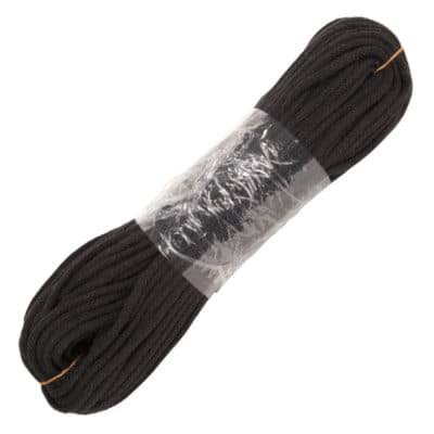 Bild von 50m Baumwollschnur / BW-Kordel - 5mm dick mit Kern - Farbe: Schwarz
