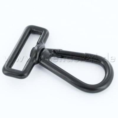 Bild von Karabiner aus Zinkdruckguss, schwarz, für 40mm breites Gurtband - 10 Stück