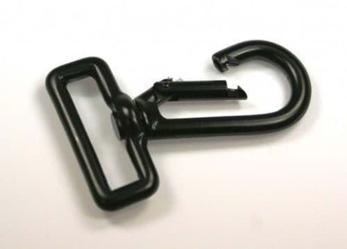 Bild von Karabiner aus Zinkdruckguss, schwarz, für 40mm breites Gurtband - 10 Stück