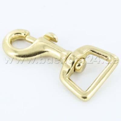 Bild von Bolzenkarabiner 62x20mm aus Messing, für 20mm breites Gurtband - 10 Stück