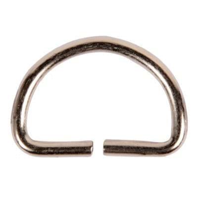Bild von 40mm D-Ring ungeschweißt /offen, aus Stahl, vernickelt - 50 Stück
