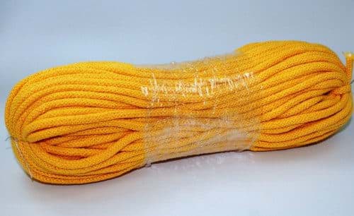Bild von 50m Baumwollschnur / BW-Kordel - 5mm dick mit Kern - Farbe: Maisgelb