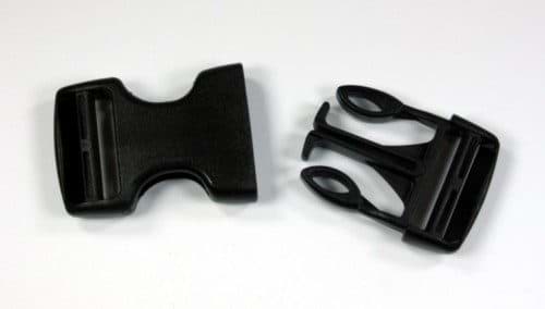 Bild von Steckschließer aus Acetal für 25mm breites Gurtband - beidseitig regulierbar - 10 Stück