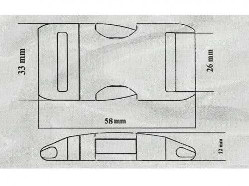Bild von Steckschließer aus Alu für 25mm breites Gurtband - 1 Stück