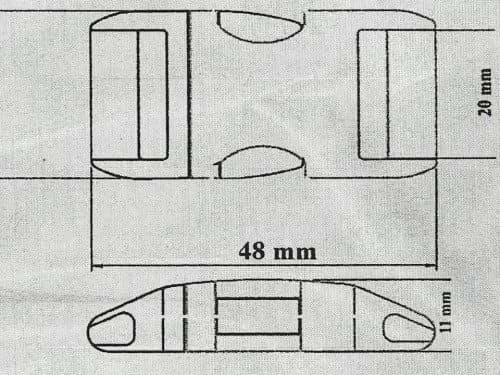 Bild von Steckschließer aus Alu für 20mm breites Gurtband - 1 Stück