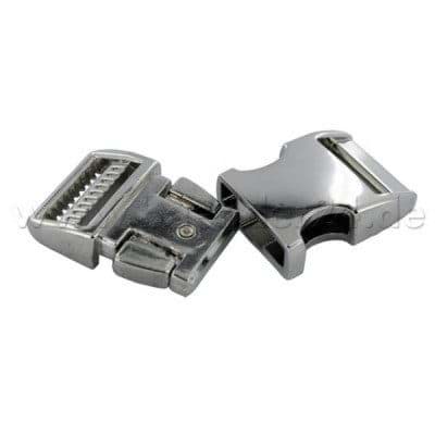 Bild von *B-Ware* Steckschließer aus Alu für 25mm breites Gurtband, einseitig regulierbar - 1 Stück