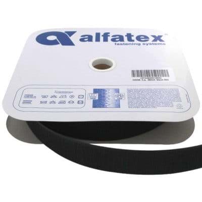 Bild von 25m Alfagrip Hakenband - 20mm breit - Farbe: schwarz