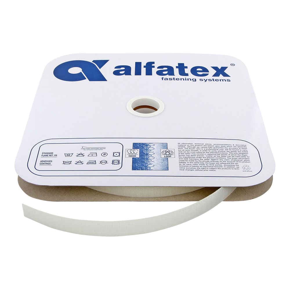 Bild von 25m Alfagrip Hakenband - 30mm breit - Farbe: weiß