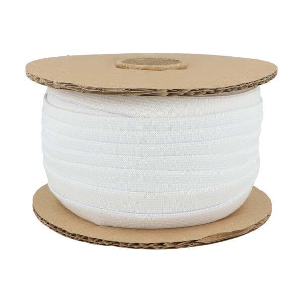 Bild von 15mm breites Gummiband aus Polyester - 50m Rolle - weiß