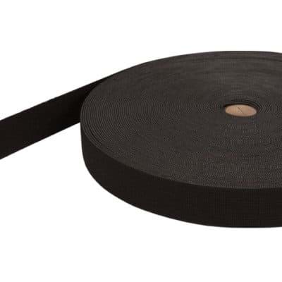 Bild von 20mm breites Gummiband aus Polyester - 25m Rolle - schwarz