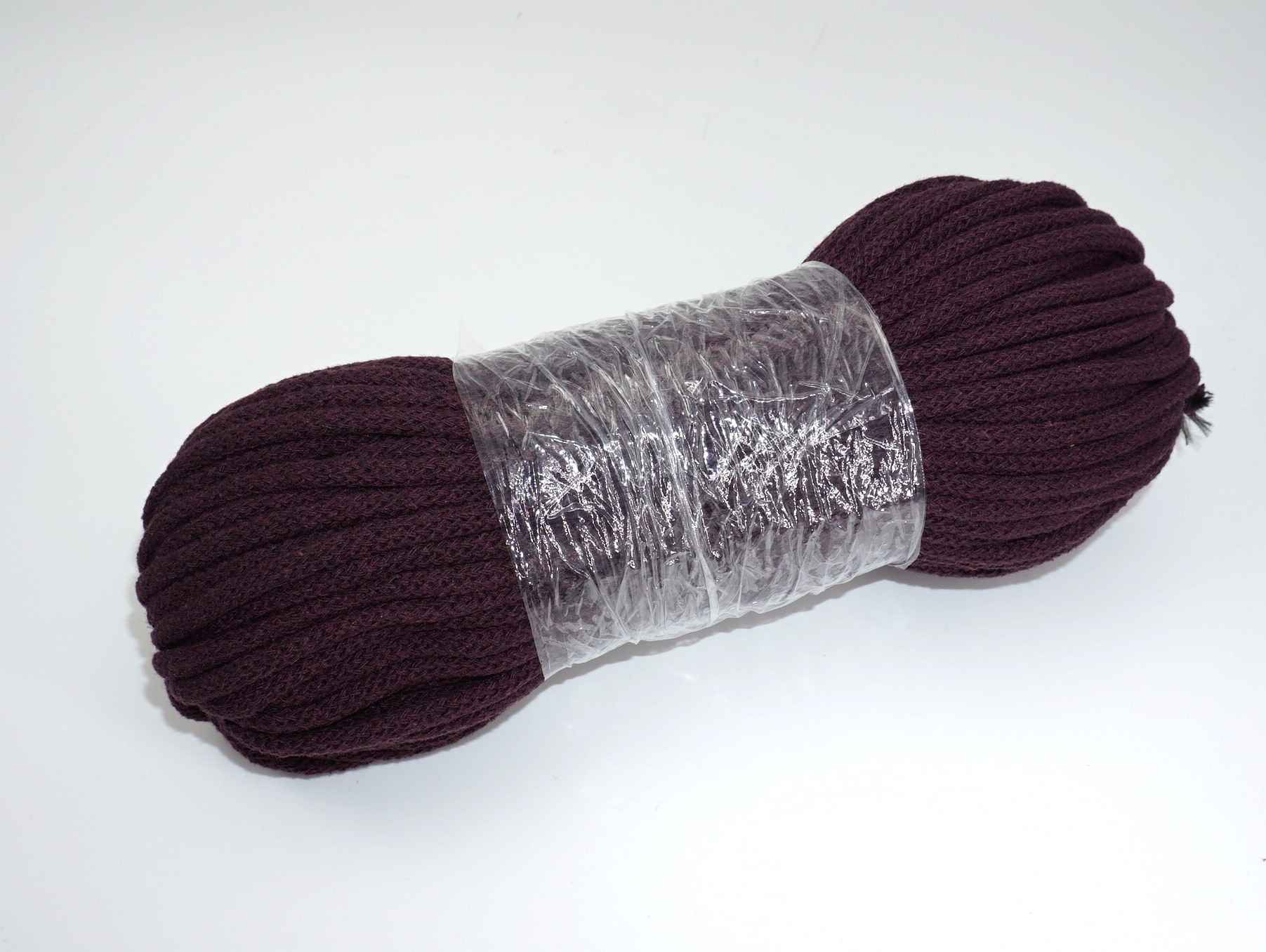 Bild von 50m Baumwollschnur / BW-Kordel - 5mm dick mit Kern - Farbe: Pflaumenfarben