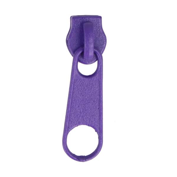 Bild von Zipper fuer 3mm Reißverschluesse, Farbe: lila - 10 Stück
