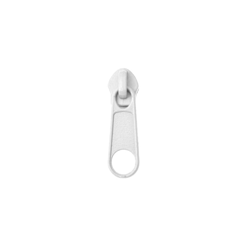 Bild von Zipper für 8mm Reißverschlüsse, Farbe: weiß, 10 Stück