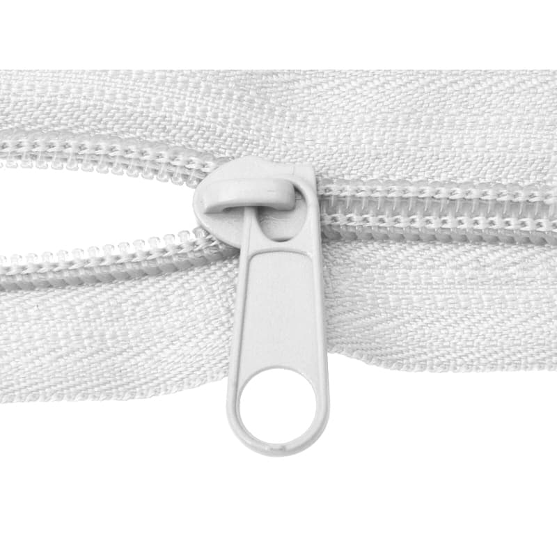 Bild von Zipper für 8mm Reißverschlüsse, Farbe: weiß, 10 Stück
