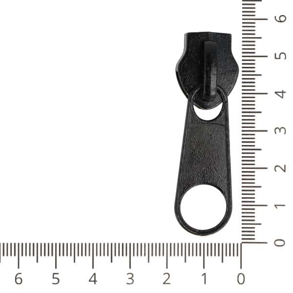 Bild von Zipper für 10mm Reißverschlüsse, Farbe: schwarz, 10 Stück