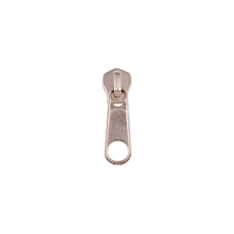 Bild von Zipper für 6mm Metall-Reißverschluss - Farbe: silber - 10 Stück