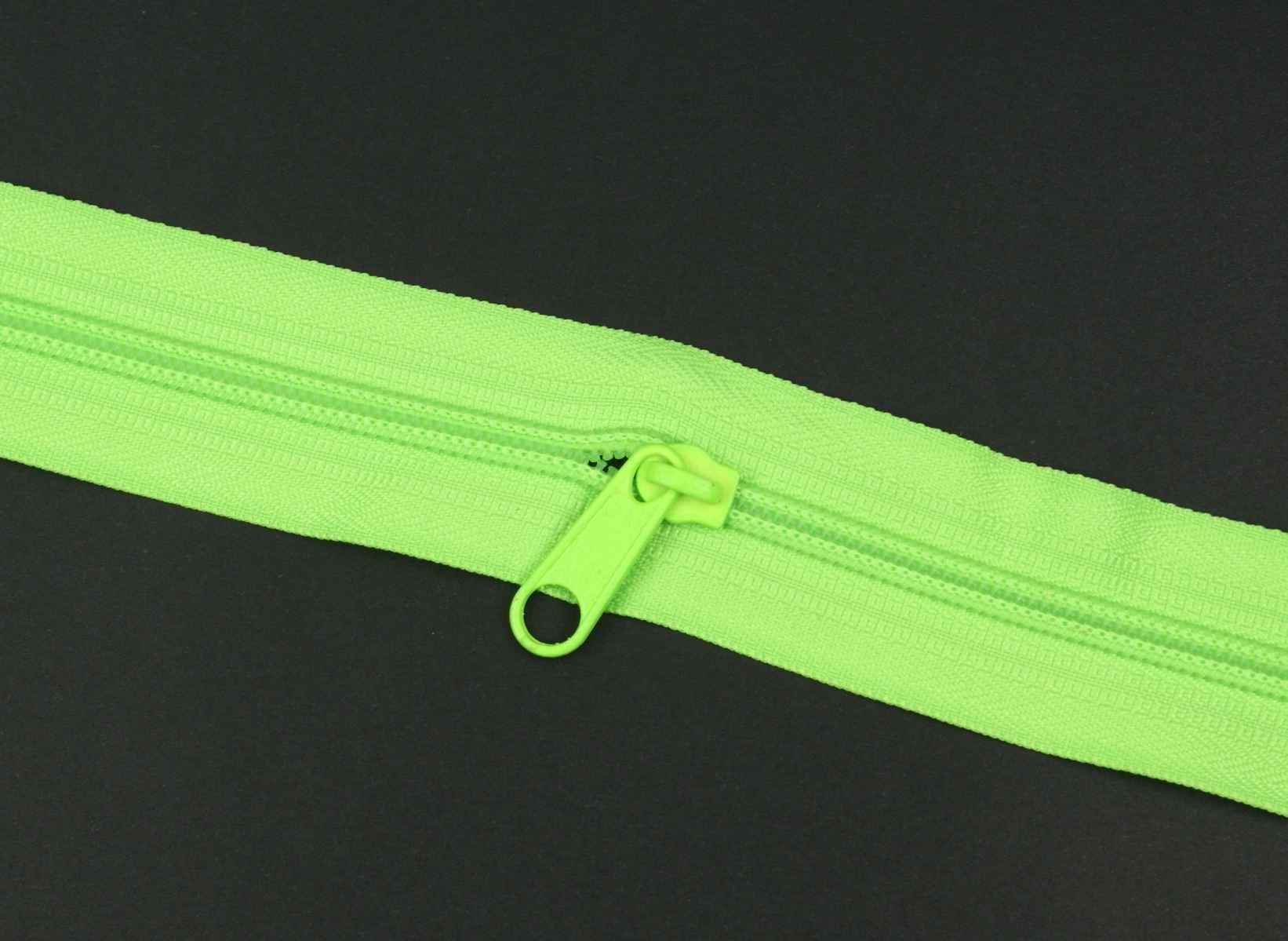 Bild von Zipper für 5mm Reißverschlüsse, Farbe: neongrün - 10 Stück