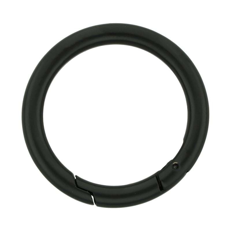 Bild von 38mm Rundring (Innenmaß) - mit Federverschluss - schwarz matt- 10 Stück