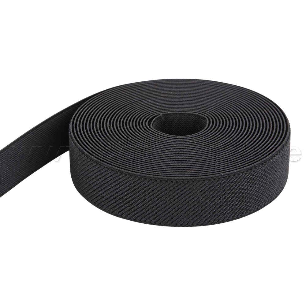 Bild von Restpostenbox 50m Gummiband - Farbe: schwarz - 25mm breit