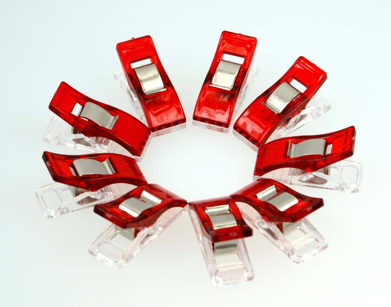 Bild von Wonderclips / Stoffklammern rot - 25x10mm - 50 Stück