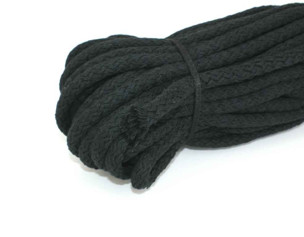 Bild von 25m Baumwollschnur /Bw-Kordel - 10mm dick - Farbe: Schwarz