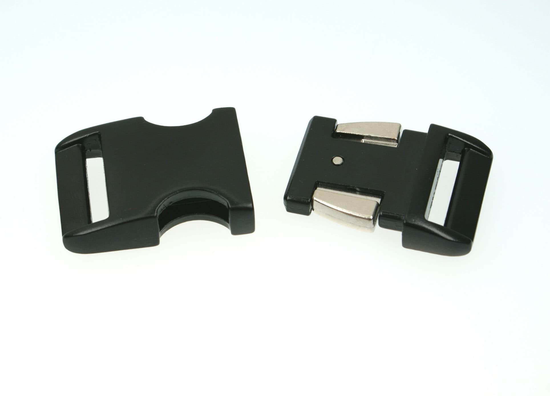 Bild von Steckschließer aus Alu für 20mm breites Gurtband - schwarz - 1 Stück