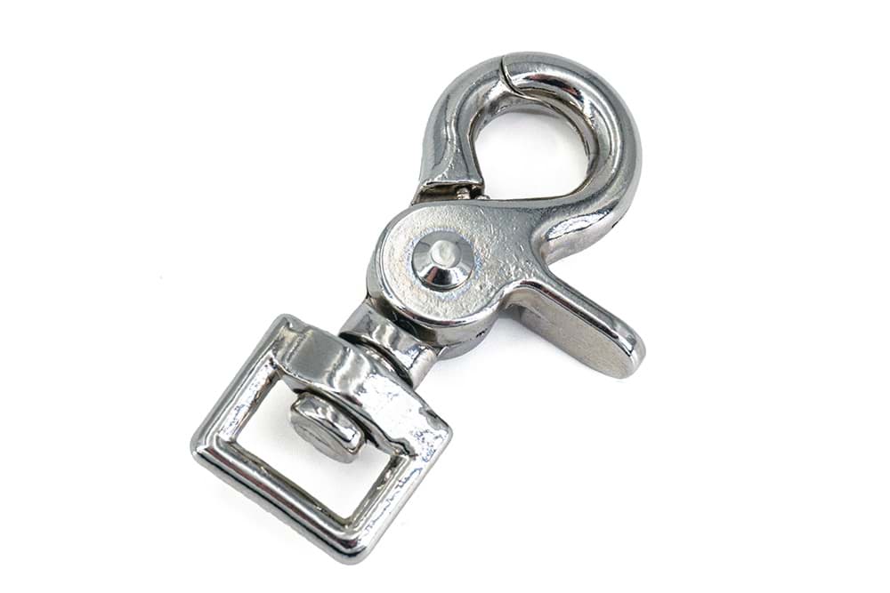 Bild von Scherenkarabiner - 13mm Durchlass - gerader Wirbel - 5,7cm lang - 1 Stück