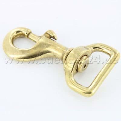 Bild von Bolzenkarabiner 7,8cm lang - Messing - 27mm Durchlass - 10 Stück