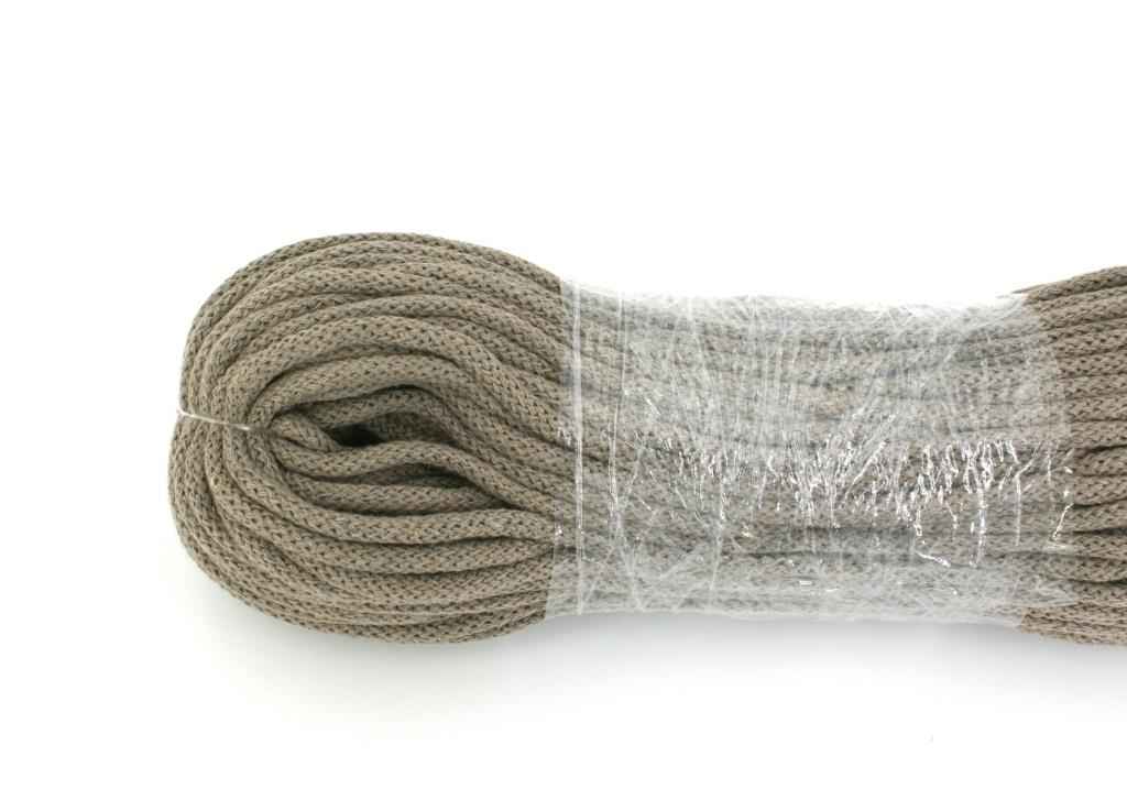 Bild von 50m Baumwollschnur / BW-Kordel - 5mm dick mit Kern - Farbe: Taupe