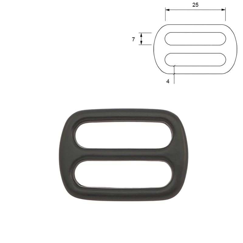 Bild von Regulator aus Zinkdruckguss - Schwarz - 25mm - 7mm Durchlass - 10 Stück